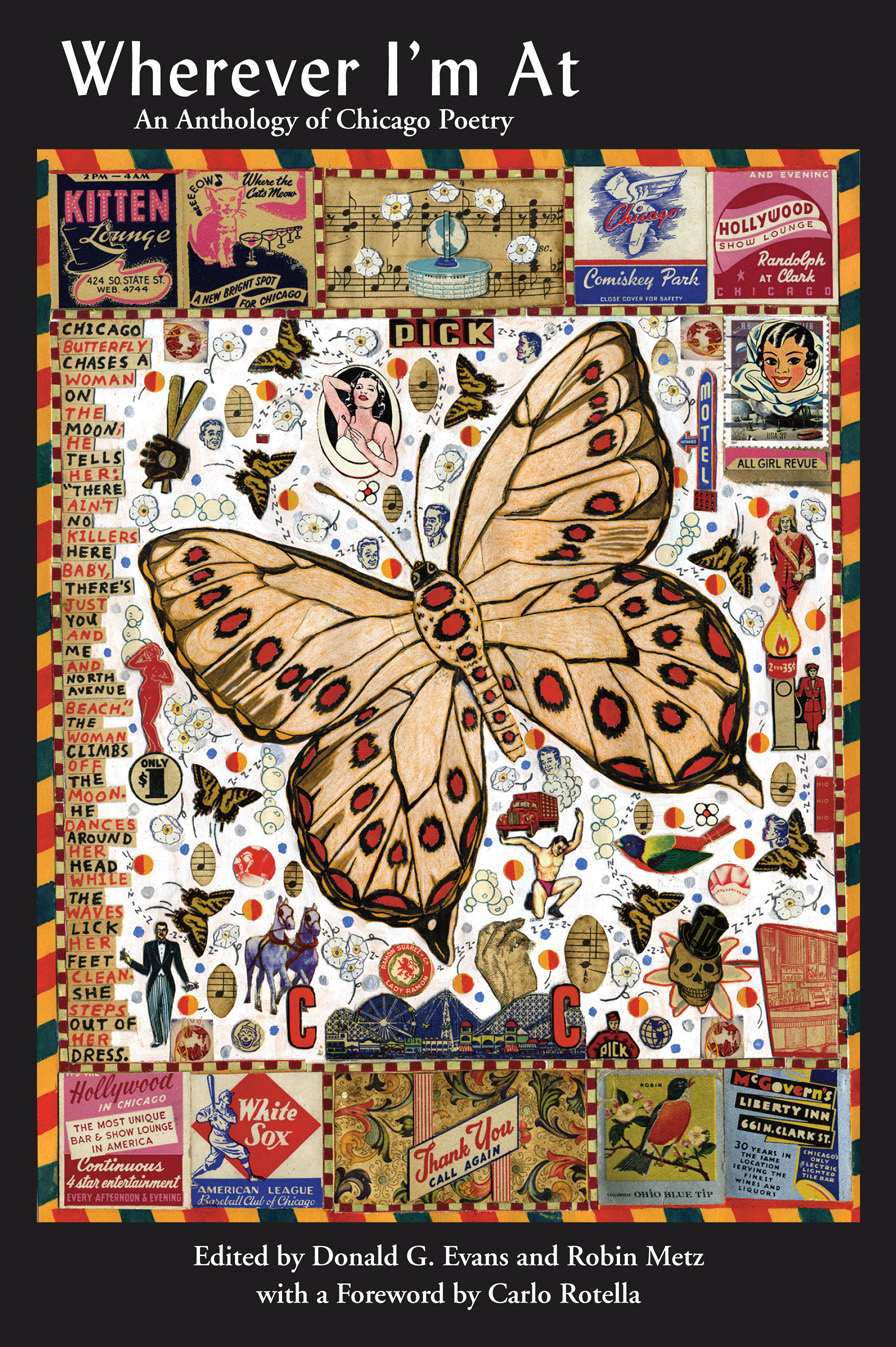 Wherever I'm At book cover with large fanciful butterfly